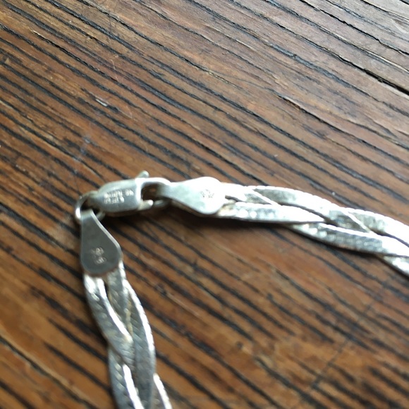 925 Sterling Silver Twisted Braided Bracelet - Picture 4 of 6